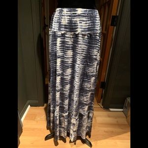 Tommy Hilfiger Tie Dye Blue & White Maxi Skirt
